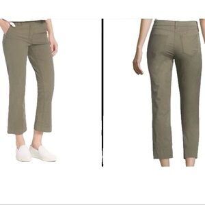 THEORY Size 8 Mid Waist Avla Chino Straight leg Cropped Sage Green khaki Pants